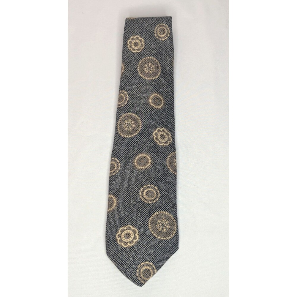Oaktree Vintage Retro  Circular Geometric Print Tie Necktie